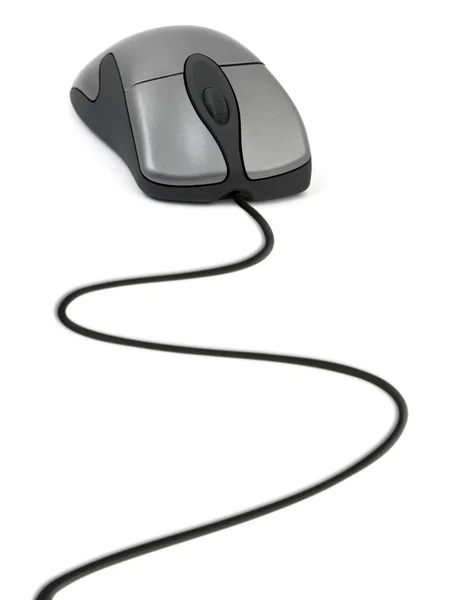 コンピューターのマウスとケーブル — ストック写真
