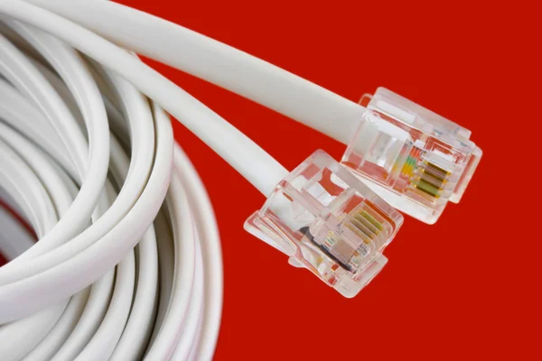 Makro kabel telefoniczny — Zdjęcie stockowe