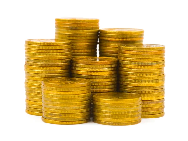 Stapels van munten — Stockfoto
