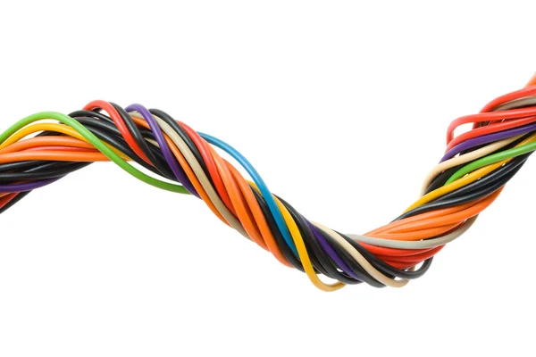 Çok renkli bilgisayar kablosu — Stok fotoğraf