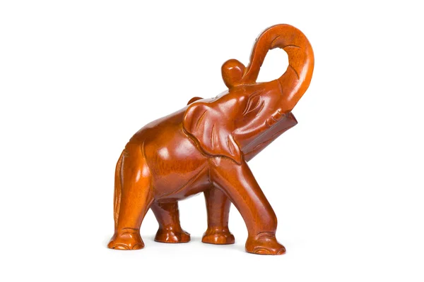 Elefantenfigur aus Holz — Stockfoto