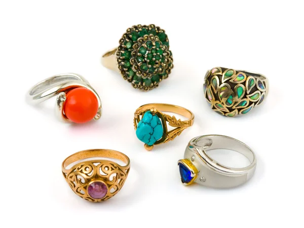 Pierścienie i biżuteria — Zdjęcie stockowe