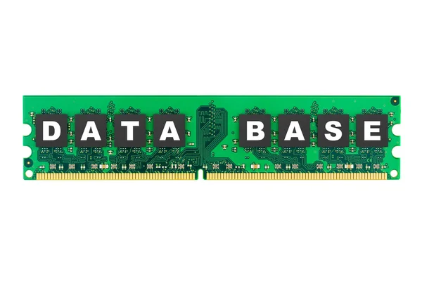 Banco de dados Word na memória do computador — Fotografia de Stock