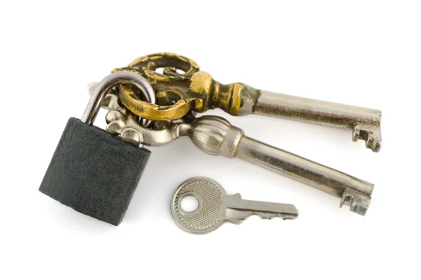 Keys and lock — Stock Photo, Image