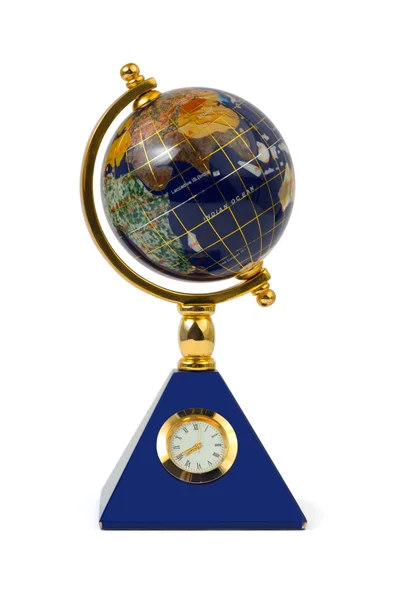 Globe avec horloge — Photo