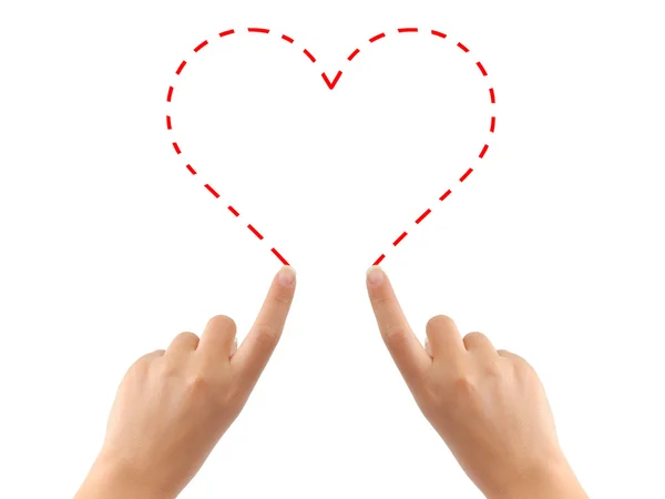 Hand drawing heart — Stock Photo, Image