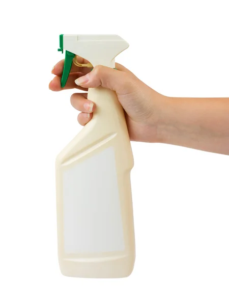 Sprayflaska i handen — Stockfoto