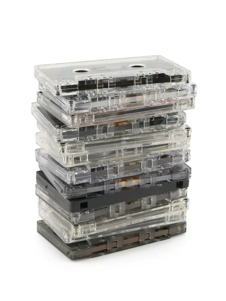 Empilement de cassettes audio — Photo