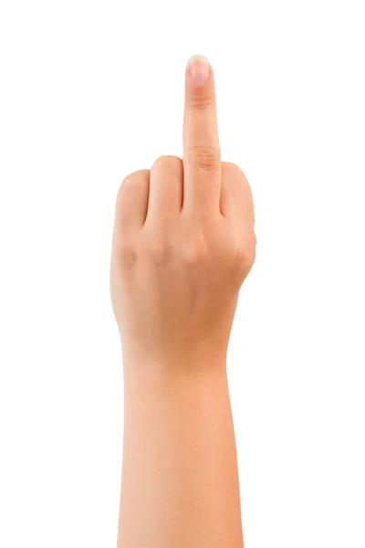 stock image Hand showing middle finger