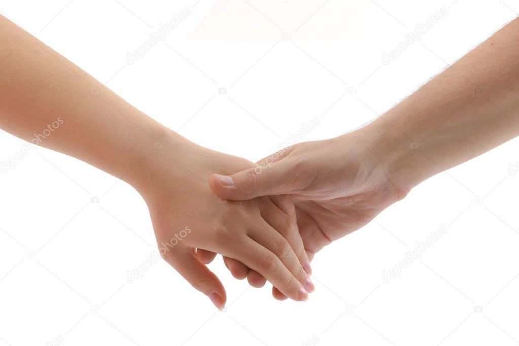 Man and woman hands