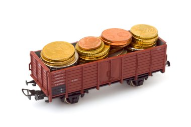 Train with money clipart