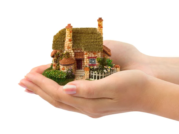 Hands and house — Stock Photo, Image