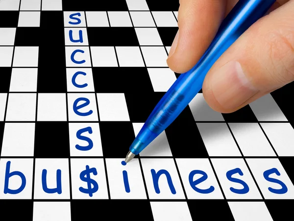 Palavra cruzada - negócios e sucesso — Fotografia de Stock