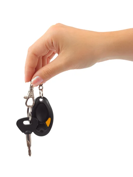Χέρι και αυτοκίνητο κλειδί — Φωτογραφία Αρχείου