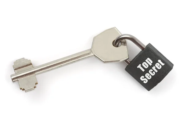 Sleutel en lock topgeheim — Stockfoto