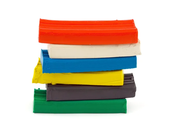 Zásobník barevné hlíny — Stock fotografie