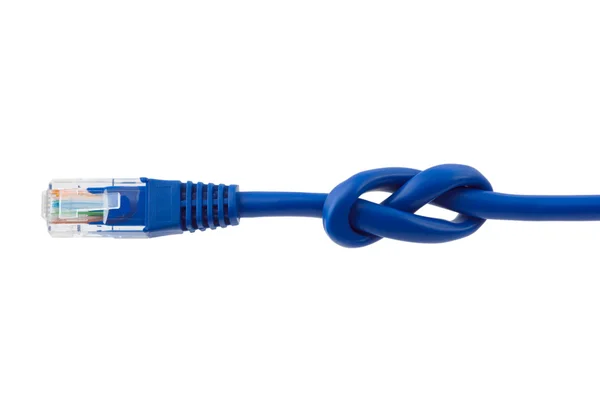 Internet kabel met knoop — Stockfoto