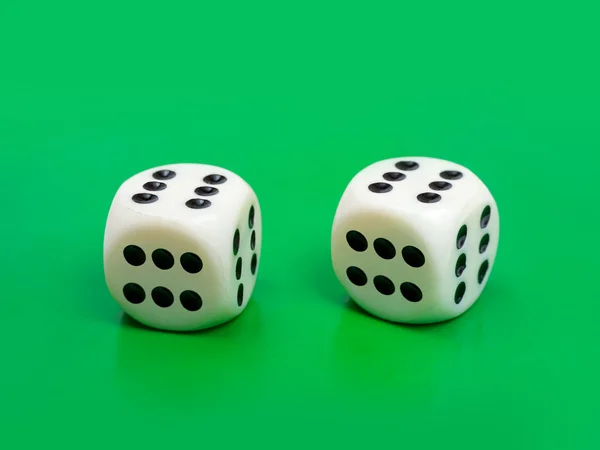 Two gambling dices - only six — Stock Photo, Image