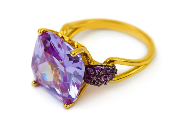 Macro di anello d'oro Immagini Stock Royalty Free