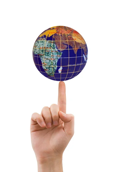 Hand and globe — Stock Photo, Image