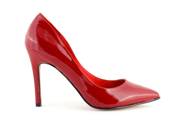 Sapato vermelho das mulheres — Fotografia de Stock