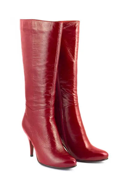 Botas de mulher vermelha — Fotografia de Stock