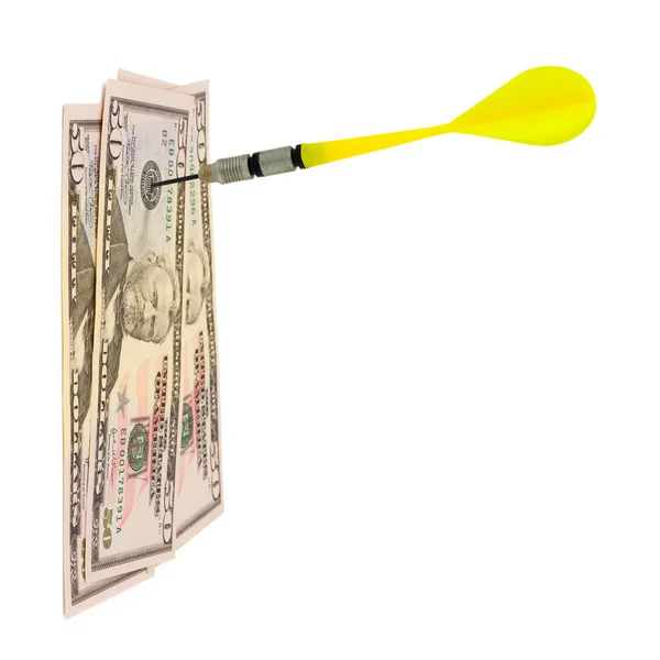 Money and darts — Stock Photo, Image