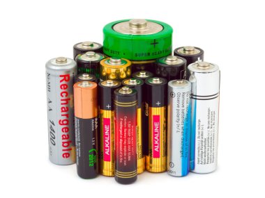 Group of batteries clipart