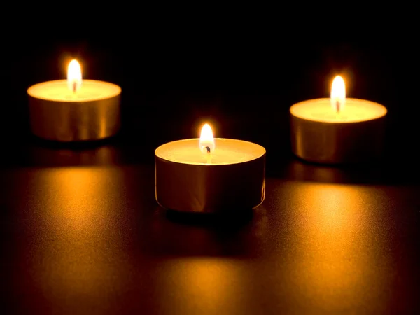 Trzy świece — Zdjęcie stockowe