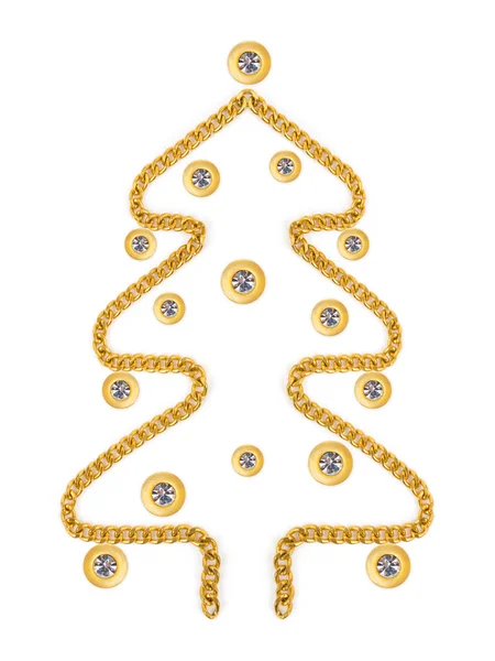 Christmas tree mafe of jewelry — Stock Photo, Image