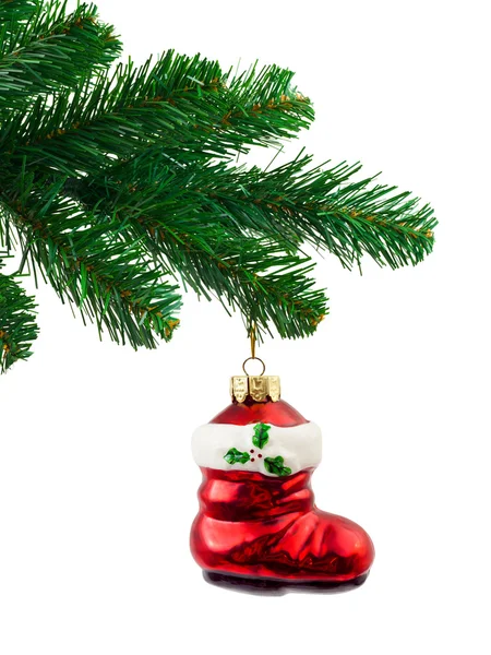 Vánoční strom a hračky — Stock fotografie