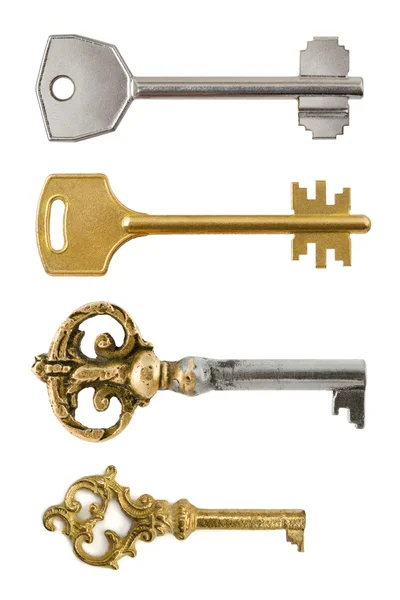 Samling av retro nycklar — Stockfoto