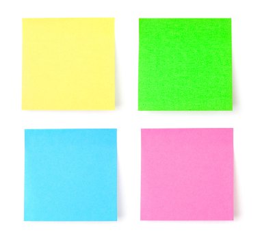 Multicolored postit note paper clipart