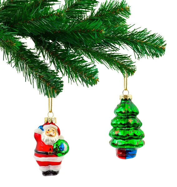 Árbol de Navidad y juguetes — Foto de Stock