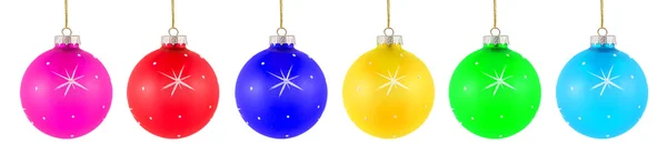 Sada barevné vánoční koule — Stock fotografie