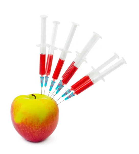 Apple e seringas — Fotografia de Stock