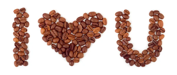 Corazón hecho de café —  Fotos de Stock