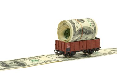 Train with money clipart