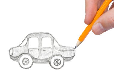 Hand drawing car clipart