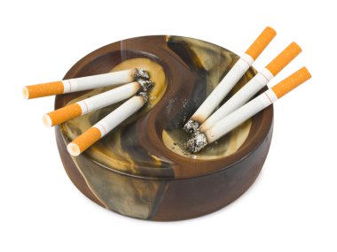 Ashtray and cigarettes clipart