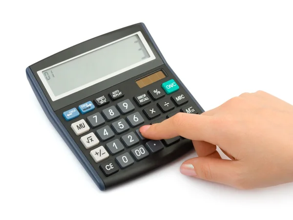 Ручний і бізнес калькулятор — стокове фото