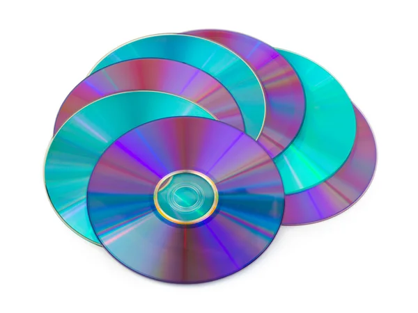 Купка комп'ютерних дисків — стокове фото