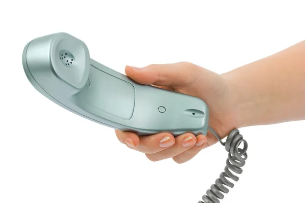 Telephone in hand — Stock Photo, Image