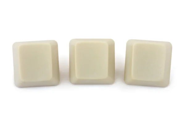 Three blank computer buttons — Stock Photo, Image