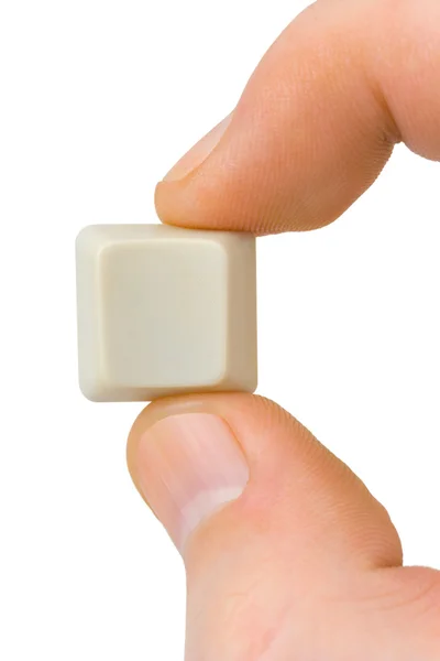 Botão de computador na mão — Fotografia de Stock