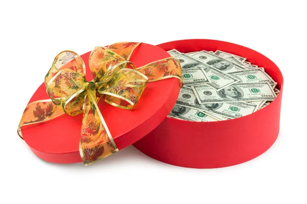 Gift with money — Stock Photo, Image