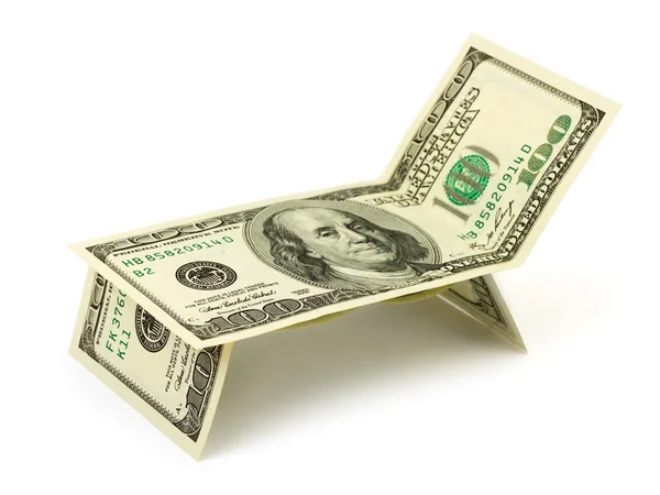 Chaise longue made of money — Stock Photo, Image