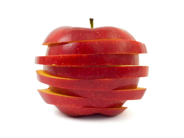 Skivat äpple — Stockfoto