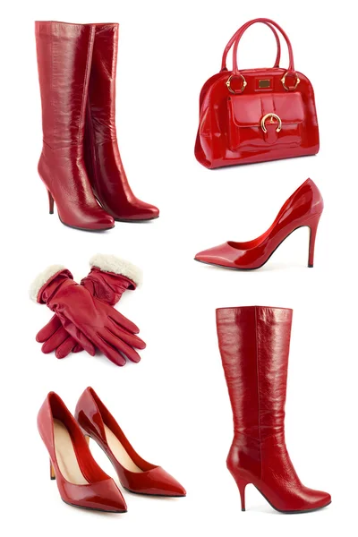 Aantal rode kleding en accessoires — Stockfoto