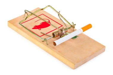 Mousetrap and cigarette clipart